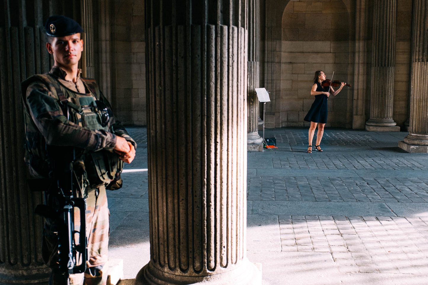 Musician and Soldier (Frameless Print)